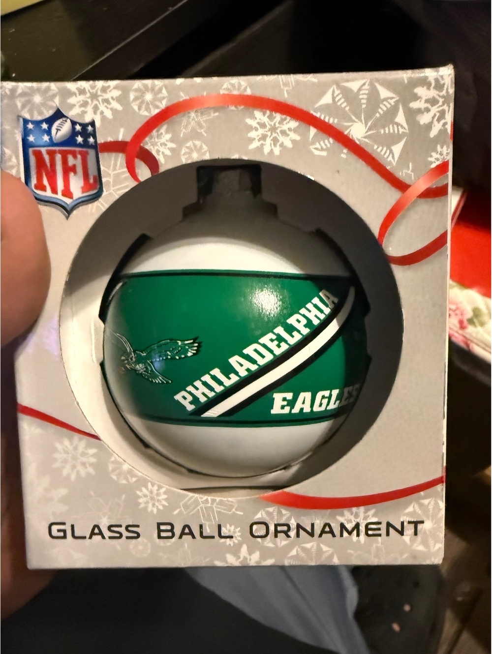 Philadelphia Eagles NFL Glass Ball Ornament